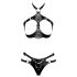 ZADO - Leather Harness Set with Strap-on Bottoms (Black)