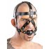 Maschera in pelle con morso gag ZADO (nera)