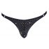 Svenjoyment - Rhinestone Men's Thong (Black)  - M