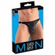 Svenjoyment - Rhinestone Men's Thong (Black)  - L