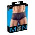 Transparante gestreepte boxer (zwart) - M