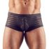 Transparent Striped Boxer Briefs (Black)  - M