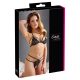 Cottelli - Offenes Spitzen-Set (schwarz)  - XL