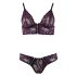 Cottelli - Floral Lace Bra Set (Purple) - M