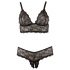 Cottelli Plus Size - Delicate Lace Bra Set (Black)