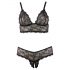 Cottelli Plus Size - Fine Lace Bra Set (Black)