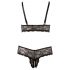 Set intimo in pizzo fine taglie forti Cottelli (nero)