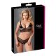 Cottelli Plus Size - Feines Spitzen-BH-Set (Schwarz)  - XXL