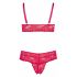 Cottelli Plus Size - zachte kanten beha set (rood)