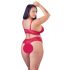 Set sutien din dantelă moale Cottelli, mărime mare (roșu)  - 2XL