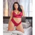 Cottelli Plus Size - Soft Lace Bra Set (Red)  - 4XL