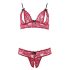 Cottelli - Lace Bra Set (Red)  - M