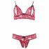 Cottelli - Lace Bra Set (Red)  - M