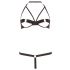 Cottelli - Ensemble soutien-gorge anneaux en métal (noir) - 80B/M