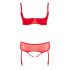Cottelli Plus Size - variabilná dvojica spodného prádla (červená) - 90D/XL