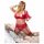 Cottelli Plus Size - Red Versatile Lingerie Set  - 95E/2XL