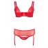 Cottelli Plus Size - Red Versatile Lingerie Set  - 95F/2XL