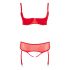 Cottelli Plus Size - Red Versatile Lingerie Set  - 95F/2XL