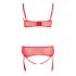 Cottelli Plus Size - Red Versatile Lingerie Set  - 95F/2XL