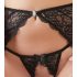 Abierta Fina - Glittering Lace Charm - Bra Set (Black)