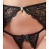 Abierta Fina - Glittering Lace Charm - Bra Set (Black)