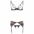 Abierta Fina - Glittering Lace Charm - Bra Set (Black)