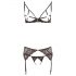 Abierta Fina - Glittering Lace Charm - Bra Set (Black)