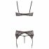 Abierta Fina - Glittering Lace Charm - Bra Set (Black)