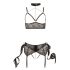 Set di Lingerie con Dettagli Bondage e Pizzi di Cottelli (5 pezzi)  - M