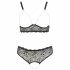 Cottelli Plus Size - Beaded Bra Set (Black)