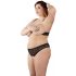 Set di intimo sexy in pizzo con perle - Cottelli Taglie Forti (nero)  - 3XL