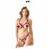 Cottelli - Open Bra Set with Metal Rings (Burgundy)