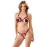 Cottelli - Open Bra Set with Metal Rings (Burgundy)