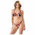 Cottelli - Open Bra Set with Metal Rings (Burgundy)  - M/L