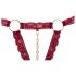 Cottelli - Open Bra Set with Metal Rings (Burgundy)  - M/L