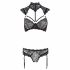 Cottelli - Collared Lace Bra Set (Black)