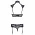 Cottelli - Collared Lace Bra Set (Black)  - 80B/M