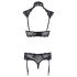 Cottelli - Collared Lace Bra Set (Black)  - 85B/L