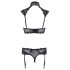 Cottelli - Collared Lace Bra Set (Black)  - 80C/M