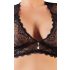 Cottelli Plus Size - Lace Lingerie Set with Rhinestones (Black)