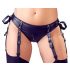 Cottelli Bondage - Glossy Lift-up Set with Handcuffs (Black)  - M