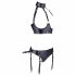 Cottelli Bondage - Glossy Lift-up Set with Handcuffs (Black)  - M