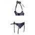 Cottelli Bondage - Glossy Lift-up Set with Handcuffs (Black)  - L