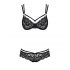 Set di lingerie con reggiseno in pizzo rose e spalline Obsessive 860-SET-1 (nero)