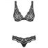 Luvae Floral Strappy Bra Set (Black)