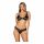 Luvae - Set sutien cu motive florale și strasuri (negru)  - L/XL