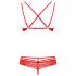 Obsessive 860-SET-3 - Strappy Rose Lace Bra Set (Red)