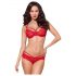 Obsessive 860-SET-3 - Strappy Rose Lace Bra Set (Red)  - L/XL