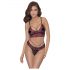 Cottelli - Red Rose Bra Set (Black)