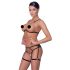 Cottelli - Chain Decorative Body Harness - 2 Piece (Black)